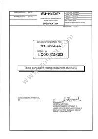 LQ084S3LG03 Datasheet Cover