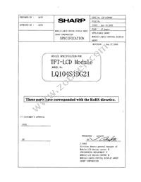 LQ104S1DG21 Datasheet Page 2