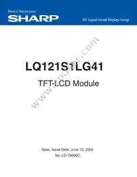LQ121S1LG41 Datasheet Cover