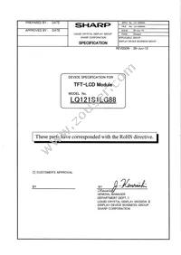 LQ121S1LG88 Datasheet Cover