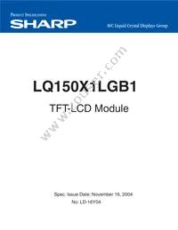 LQ150X1LGB1 Datasheet Cover