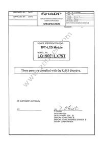 LQ190E1LX75T Datasheet Cover