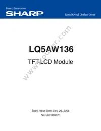 LQ5AW136 Datasheet Cover