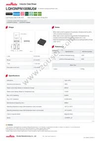 LQH3NPN100MJ0L Datasheet Cover