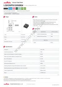 LQH3NPN100NM0L Datasheet Cover