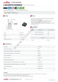 LQH3NPN1R0MM0L Datasheet Cover