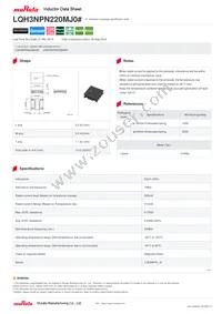 LQH3NPN220MJ0L Datasheet Cover