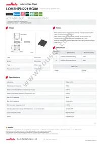 LQH3NPN221MG0L Datasheet Cover