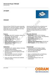 LR G5AP-BZCZ-1-1-100-R18-Z Datasheet Cover