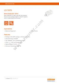 LS Y876-Q2S1-1-0-20-R18-Z-SV Datasheet Cover