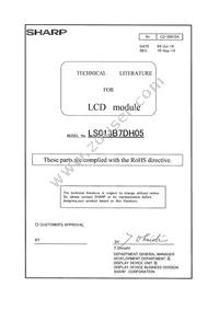 LS013B7DH05 Datasheet Cover