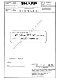 LS037V7DW03A Datasheet Cover