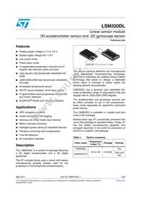 LSM320DL Datasheet Cover