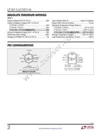 LT1011AMJ8 Datasheet Page 2