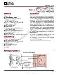 LT1990IS8-10#TRPBF Datasheet Cover