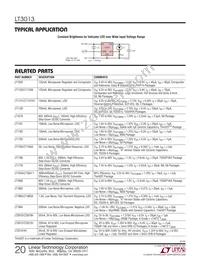 LT3013EDE Datasheet Page 20