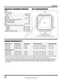 LT8603IUJ#TRPBF Datasheet Page 2