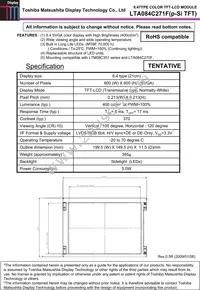 LTA084C271F Datasheet Cover