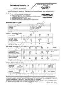 LTA084C272F Datasheet Cover