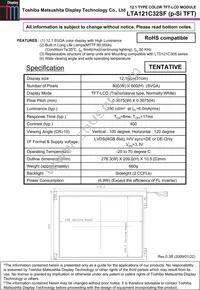 LTA121C32SF Datasheet Cover