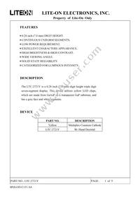 LTC-2721Y Datasheet Cover