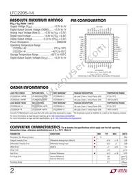 LTC2205IUK-14 Datasheet Page 2