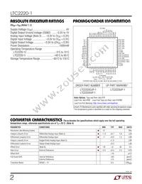 LTC2221IUP Datasheet Page 2