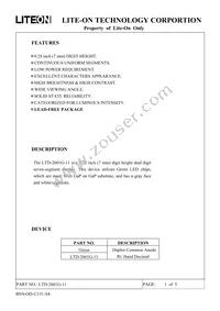 LTD-2601G-11 Datasheet Cover