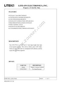 LTD-2701G Datasheet Cover