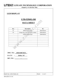 LTD-5250JG-18J Datasheet Cover