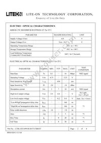 LTDL-RX16P01B Datasheet Page 2