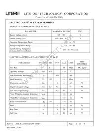 LTDL-RX16S01B Datasheet Page 2