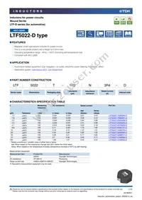 LTF5022T-3R3N2R5-D Datasheet Cover