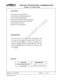 LTG-0274M Datasheet Cover