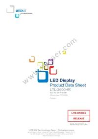 LTL-2600HR Datasheet Cover