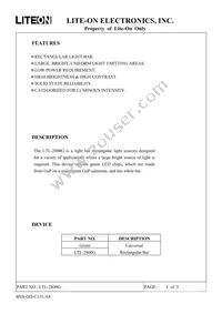 LTL-2800G Datasheet Cover