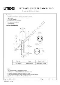 LTL-293SJW Datasheet Cover