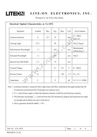 LTL-307A Datasheet Page 3