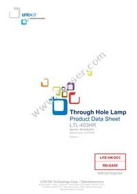 LTL-403HR Datasheet Cover