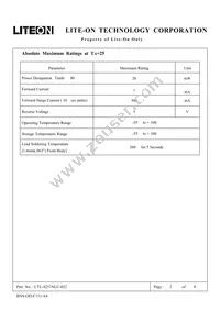 LTL-4251NLC Datasheet Page 2