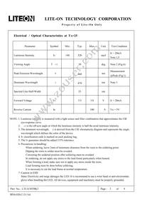 LTL1CHTBK3 Datasheet Page 3