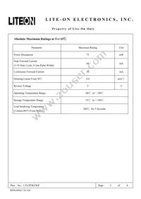 LTL2P3KYKP Datasheet Page 2