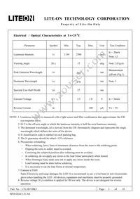 LTL2P3TBK5 Datasheet Page 4