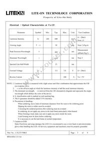 LTL2T3TBK4 Datasheet Page 3