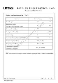 LTL353UBK Datasheet Page 2