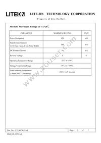 LTL42CW65AT Datasheet Page 2