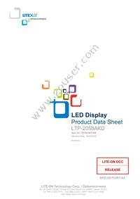 LTP-2058AKD Datasheet Cover