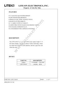 LTP-2158AY Datasheet Cover