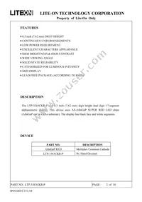 LTP-3363CKR-P Datasheet Page 2