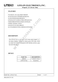 LTP-4157AG Datasheet Cover